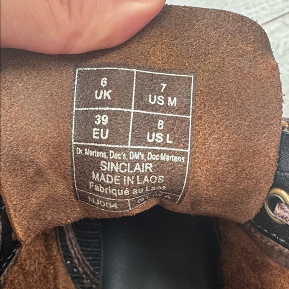 Dr. Martens SINCLAIR Crazy Horse Leather Platform Boots Dark Brown - Picture 8 of 10